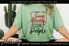 Sarcastic Mental Health SVG Funny Anxiety T-shirt Mug Design Product Image 6