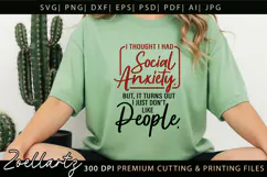 Sarcastic Mental Health SVG Funny Anxiety T-shirt Mug Design Product Image 6