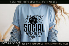 Sarcastic Mental Health SVG Funny Anxiety T-shirt Mug Design Product Image 6