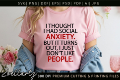 Funny Mental Health SVG Sarcastic Anxiety T-shirt Mug Design Product Image 8
