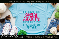 Funny Mental Health SVG Sarcastic Anxiety T-shirt Mug Design Product Image 2