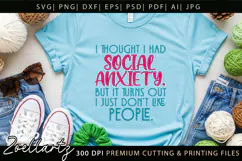 Funny Mental Health SVG Sarcastic Anxiety T-shirt Mug Design Product Image 2