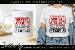 Sarcastic Mental Health SVG Funny Anxiety T-shirt Mug Design Product Image 8