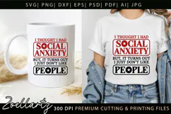 Sarcastic Mental Health SVG Funny Anxiety T-shirt Mug Design Product Image 8