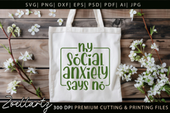Sarcastic Mental Health SVG Funny Anxiety T-shirt Mug Design Product Image 5
