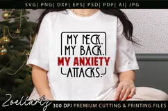Sarcastic Mental Health SVG Funny Anxiety T-shirt Mug Design Product Image 2