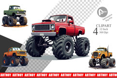Sarcastic Monster Trucks Clipart Product Image 1