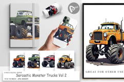 Digital Paper Sarcastic Monster Trucks Product Image 1