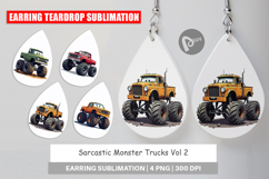 Earring Sarcastic Monster Trucks Product Image 1