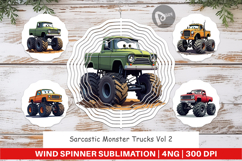 Wind Spinner Sarcastic Monster Trucks Product Image 1