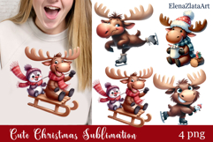 Sarcastic moose clipart. Winter clipart Sublimation Product Image 1