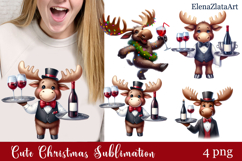 Sarcastic moose clipart. Winter clipart Sublimation Product Image 1