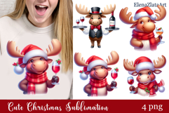 Sarcastic moose clipart. Winter clipart Sublimation Product Image 1