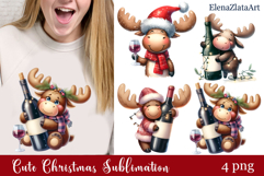 Sarcastic moose clipart. Winter clipart Sublimation Product Image 1