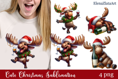 Sarcastic moose clipart. Winter clipart Sublimation Product Image 1