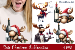 Sarcastic moose clipart. Winter clipart Sublimation Product Image 1