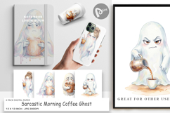 Sarcastic Coffee Ghost Digital Paper Product Image 1