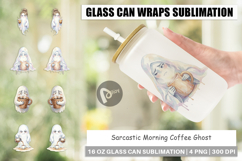 Sarcastic Coffee Ghost Glass Can Product Image 1