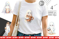 Sarcastic Coffee Ghost Sublimation Product Image 1