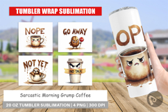 Morning Grump Coffee Sarcastic Tumbler Product Image 1
