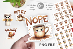 Morning Grump Coffee Sarcastic Sticker Product Image 1
