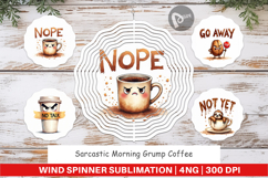 Morning Grump Coffee Wind Spinner Product Image 1
