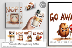Morning Grump Coffee Digital Paper Product Image 1