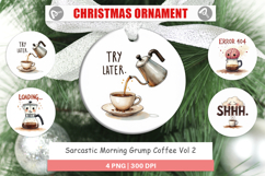 Morning Grump Coffee Sarcastic Ornament Product Image 1