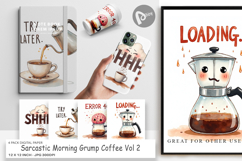 Morning Grump Coffee Digital Paper Product Image 1