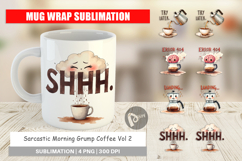 Morning Grump Coffee Sarcastic Mug Wrap Product Image 1