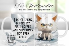 SARCASTIC QUOTE SUBLIMATION MUG DESIGN, COFFEE MUG WRAP Product Image 1