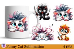 Funny cat Sublimation | Sarcastic halloween Print Product Image 1