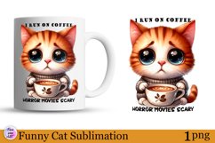 Funny cat Sublimation | Sarcastic halloween Print Product Image 1