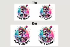 Sarcastic Party Animal Mug  Mug Wrap For 11 oz and 15 oz, 3d Mug, Halloween Png