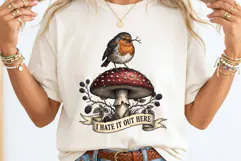 Sarcastic Nature I Hate It Out Here Grumpy Robin Bird PNG Product Image 1
