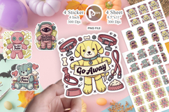 Sarcastic Pastel Goth Plushie Sticker Product Image 1