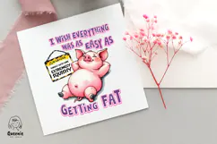 Funny Pig with Sarcastic Quotes, Funny Farm Animal Meme Product Image 4
