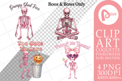 Pink Skeleton Coquette Sublimation Product Image 1