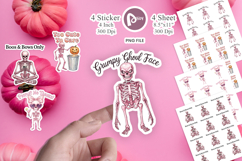 Pink Skeleton Coquette Sticker Product Image 1