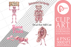 Pink Skeleton Coquette Sublimation Product Image 1