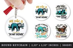 Sarcastic Quote round keychain pintable sublimation design Product Image 1