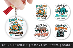 Sarcastic Quote round keychain pintable sublimation design Product Image 1