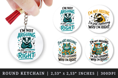 Sarcastic Quote round keychain pintable sublimation design Product Image 1