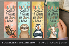 Sarcastic Quote printable sublimation bookmark design Product Image 1