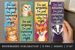 Sarcastic Quote printable sublimation bookmark design Product Image 1