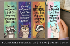 Sarcastic Quote printable sublimation bookmark design Product Image 1