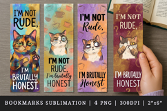 Sarcastic Quote printable sublimation bookmark design Product Image 1