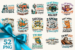 Sarcastic Quote clipart printable sublimation bundle png Product Image 1