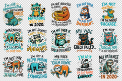 Sarcastic Quote clipart printable sublimation bundle png Product Image 2