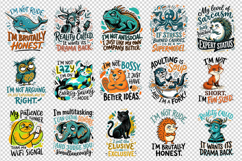 Sarcastic Quote clipart printable sublimation bundle png Product Image 2